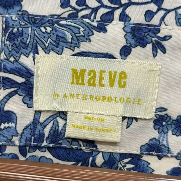 Maeve by Anthropologie Somerset Blouse Top Shirt Size Medium Floral Boho D064 -4 - Picture 13 of 13